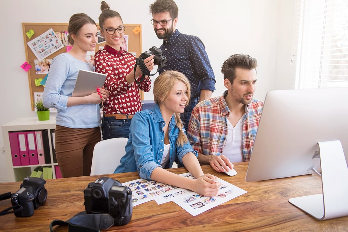 Marketing team using Jasper AI to create content