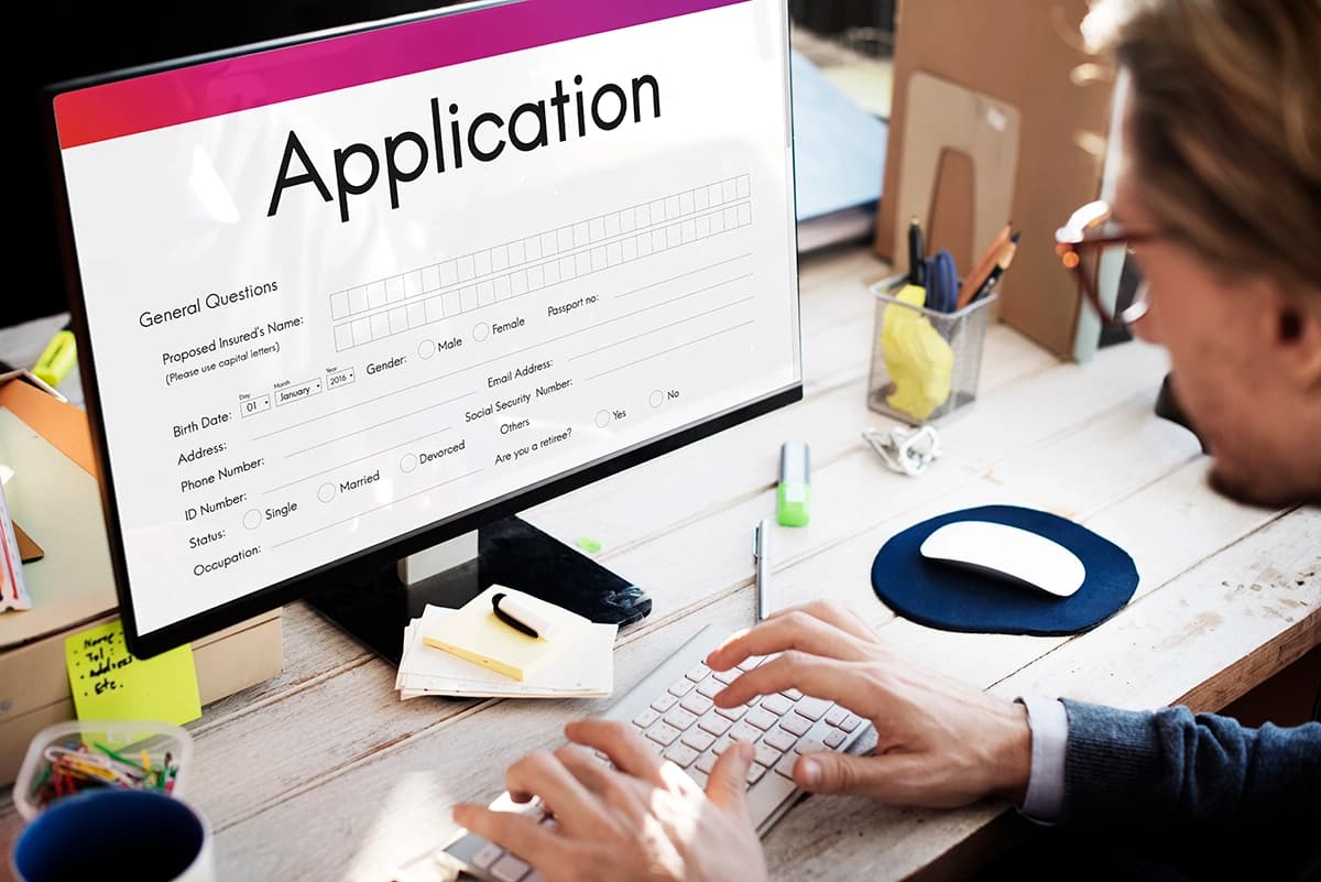Application Form on Custom Designed Web Application