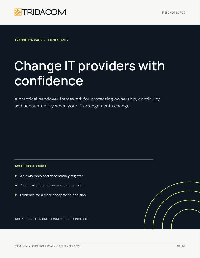 Cover of Change IT providers with confidence