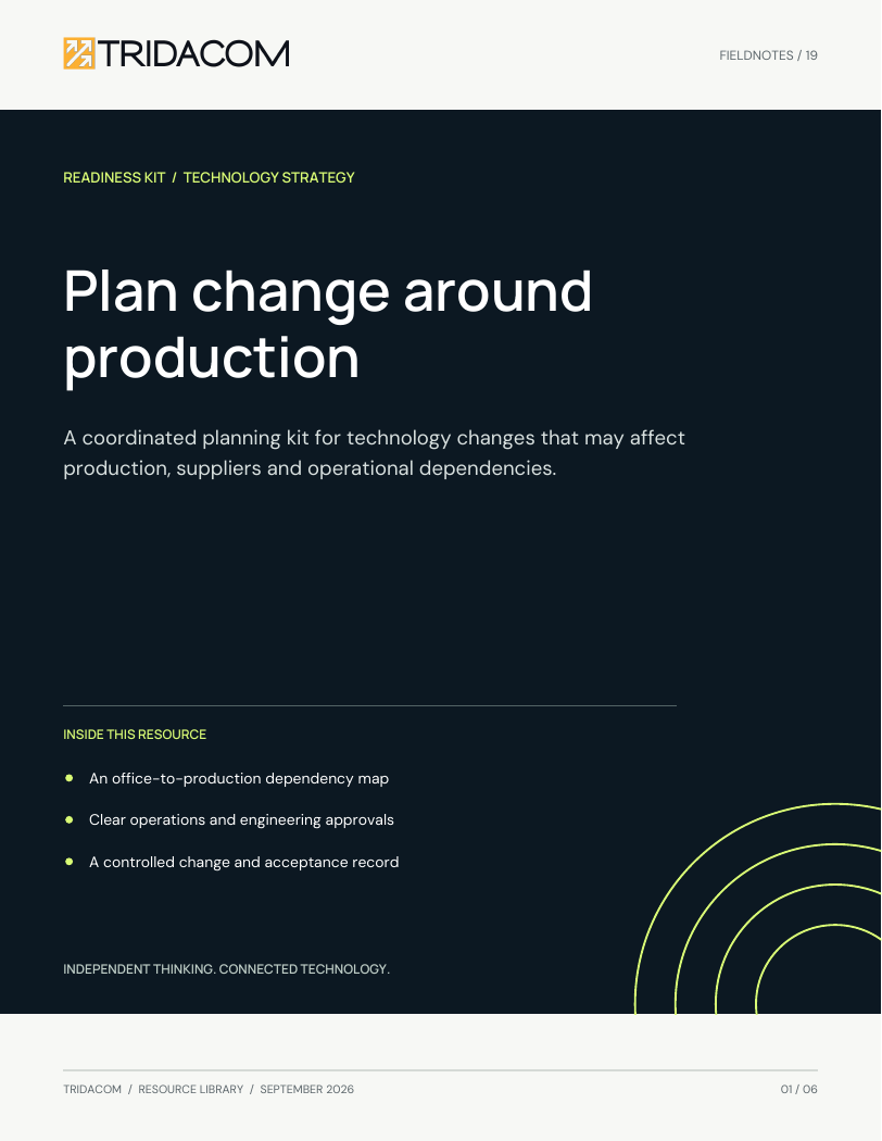 Cover of Plan change around production
