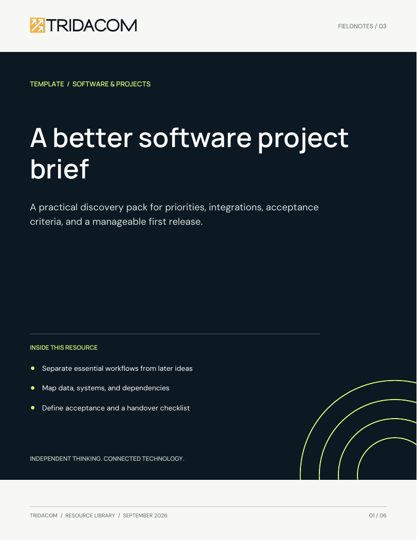 Cover of A better software project brief